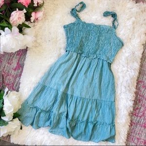 SWEET POT the label aqua Mini Ruffle Dress SZ S